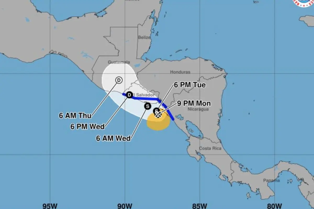 Tormenta tropical Cristina., Foto Conred