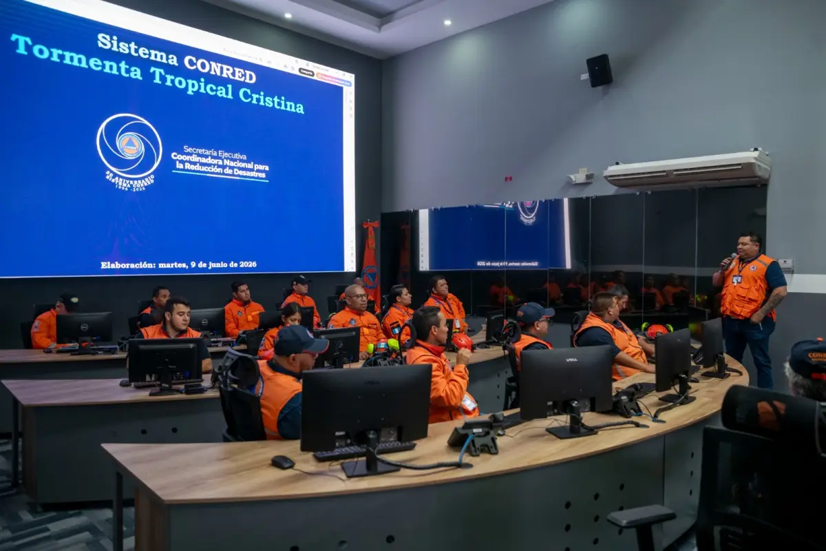 Equipos de la Conred abordan acciones de respuesta por efectos de la tormenta tropical Cristina., Conred