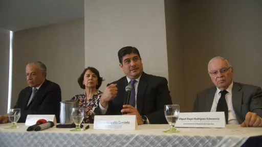 La delegación internacional que visitó Guatemala para dar seguimiento a procesos de fortalecimiento democrático. ,Omar Solís/Emisoras Unidas