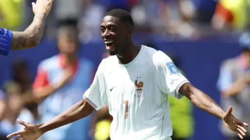 Dembélé firma el segundo hat-trick más rápido en la historia de los Mundiales