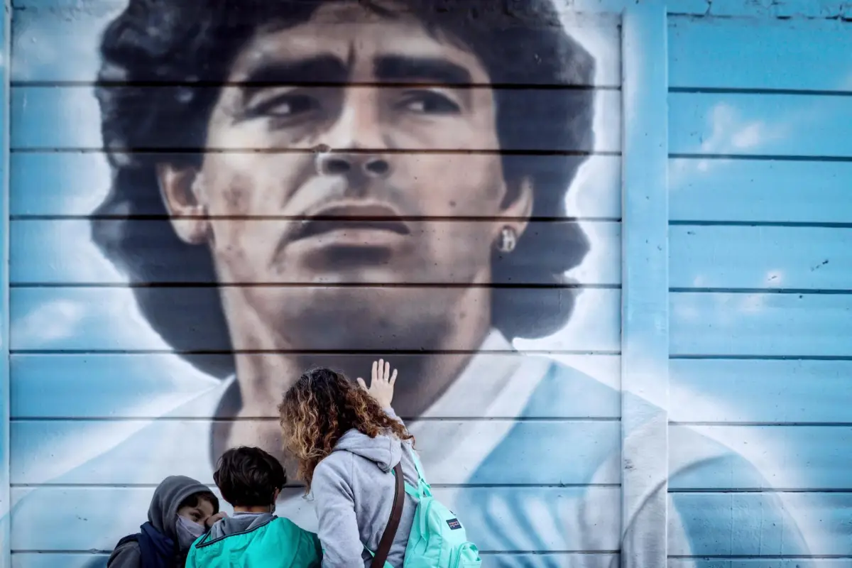 Mural de Diego Armando Maradona, en Buenos Aires, Argentina, Agencia EFE