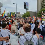 Varios integrantes de la comunidad LGBTIQ+ marcharon hacia la zona 1 capitalina. ,Alex Meoño 