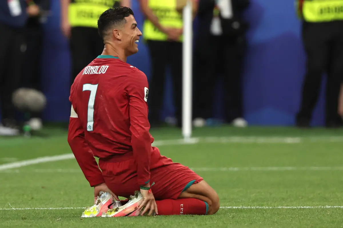 Cristiano Ronaldo celebra uno de sus goles contra Uzbekistán en el Mundial 2026, EFE