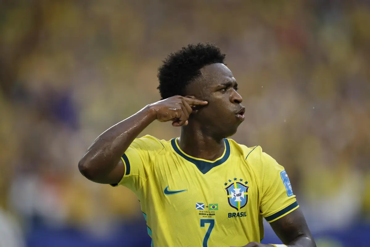 Celebración de Vinícius Júnior ante Escocia en el Mundial 2026 - EFE