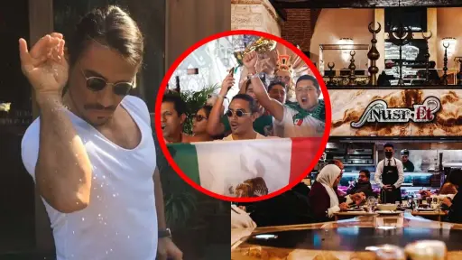 Salt Bae, famoso chef turco, recibe críticas por celebrar con México y no apoyar a Turquía en el Mundial 2026