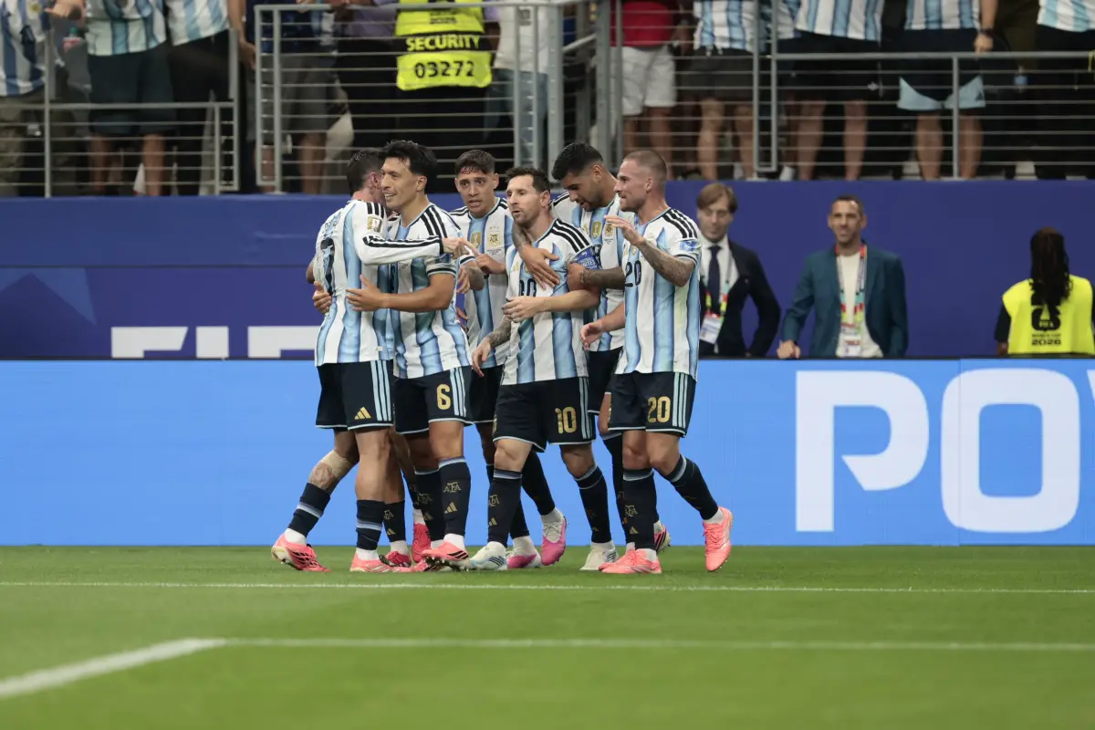 Celebración de Argentina ante Austria en Dallas - AFA
