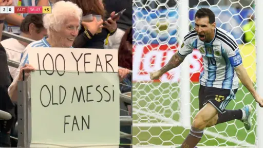 Abuela de 100 años fan de Messi se vuelve viral tras el partido de Argentina