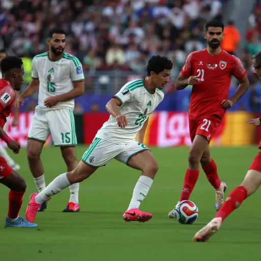 Acción de juego entre Jordania y Argelia 