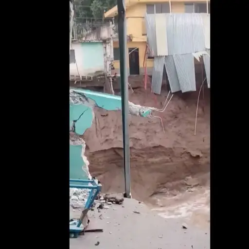 Viviendas dañadas Villa Hermosa ,Captura de video