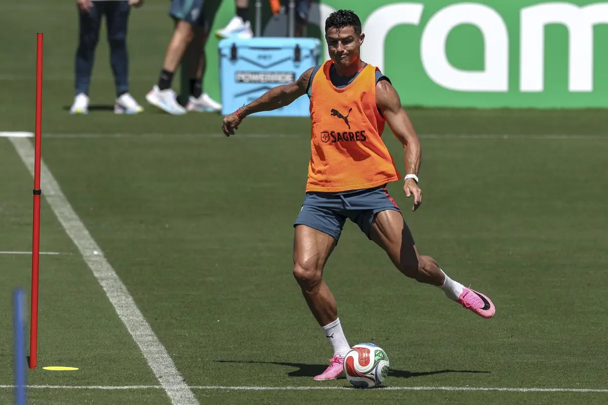 Cristiano Ronaldo en un entreno con Portugal durante el Mundial 2026, EFE