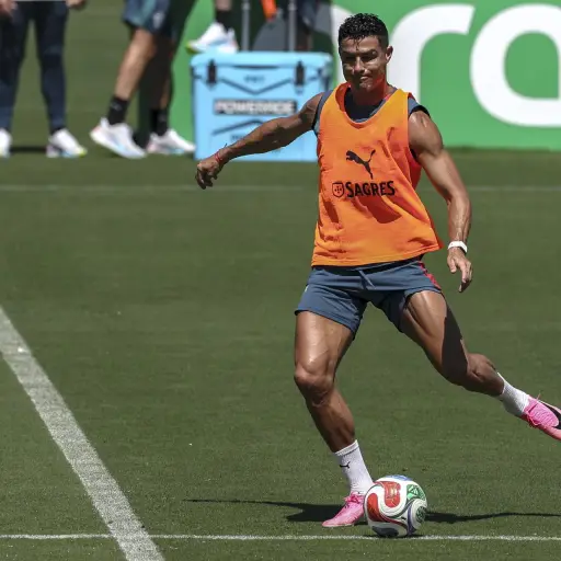 Cristiano Ronaldo en un entreno con Portugal durante el Mundial 2026 ,EFE