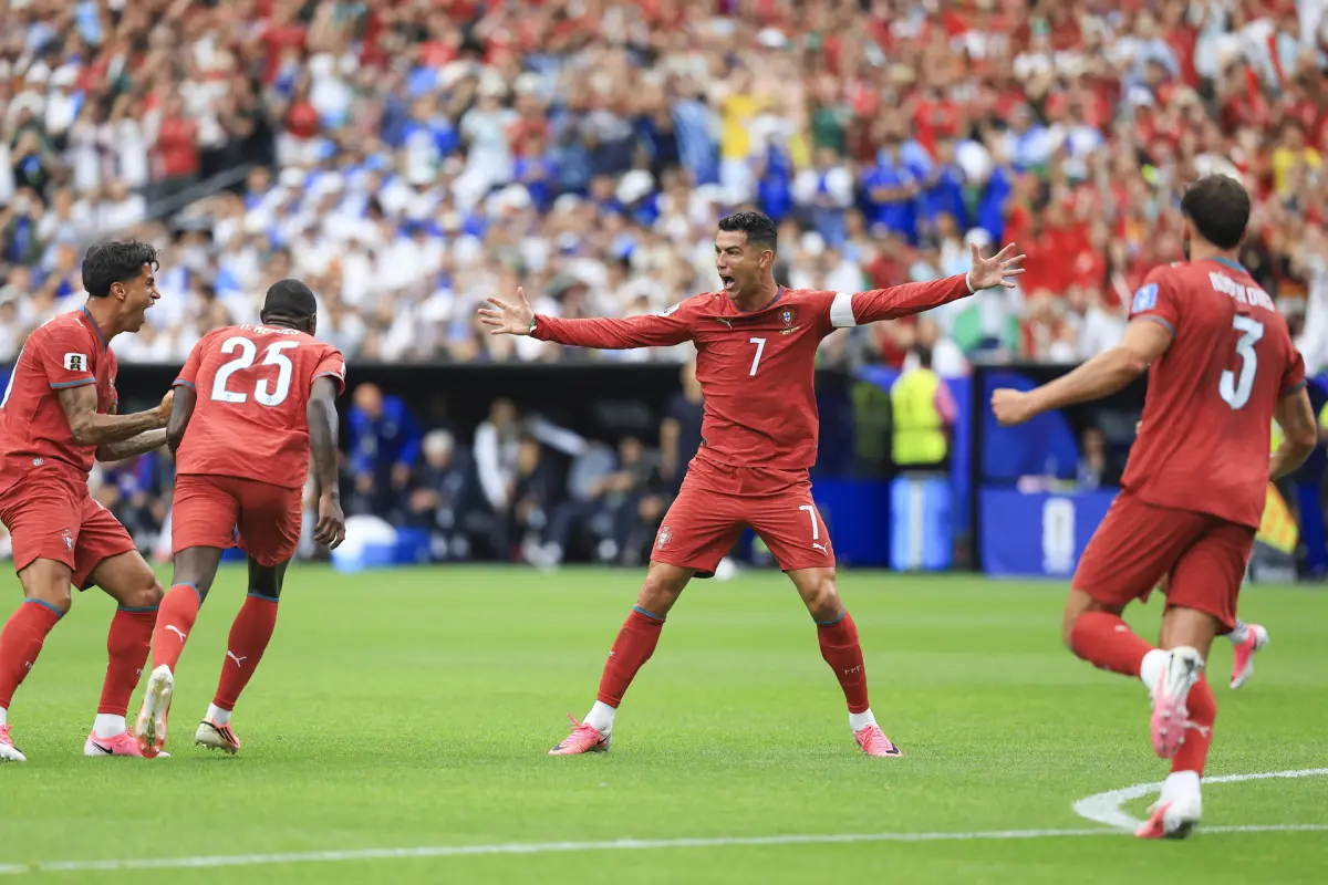 Celebración de Cristiano Ronaldo y Portugal ante Uzbekistán - EFE