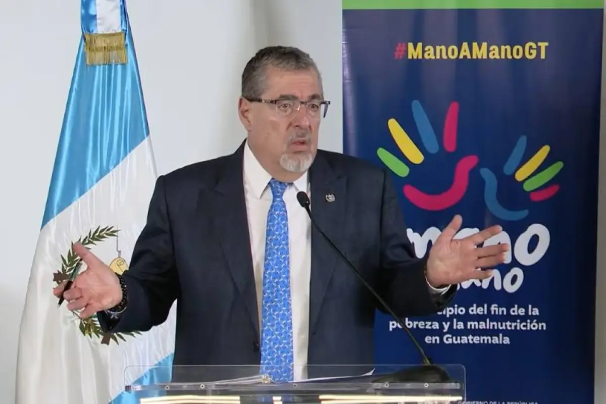 El presidente Bernardo Arévalo durante la conferencia de prensa "La Ronda", el martes 23 de junio de 2026., Gobierno de Guatemala