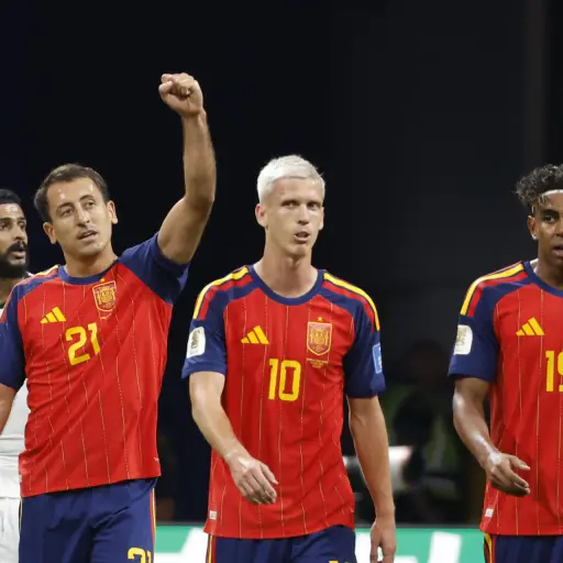 Celebración de España ante Arabia Saudita en el Mundial 2026 - EFE