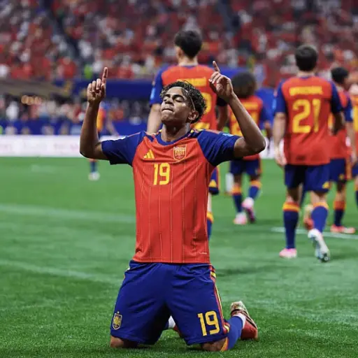 Lamine Yamal tras su primer gol mundialista ,Selección de España