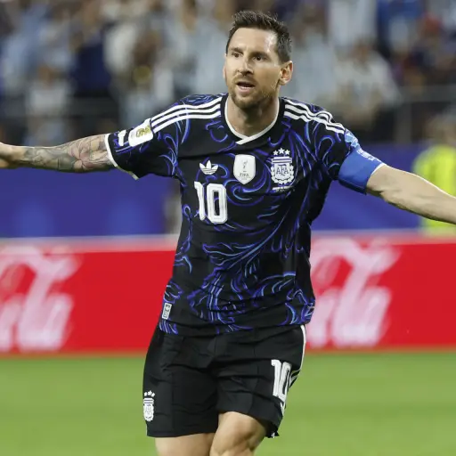 Messi celebra su gol ante Jordania en el Mundial 2026. ,Agencia EFE