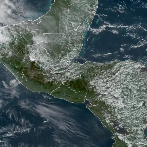 El Insivumeh informó que el territorio nacional se encuentra afectado por una onda del este. ,NOAA