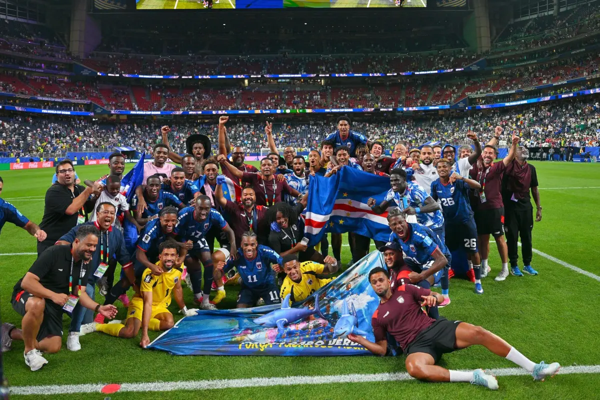 Celebración de Cabo Verde tras clasificar a los dieciseisavos del Mundial 2026., EFE