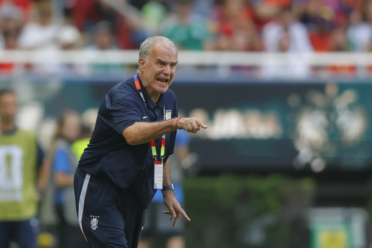 Marcelo Bielsa durante el partido entre Uruguay vs. España en el Mundial 2026 - EFE