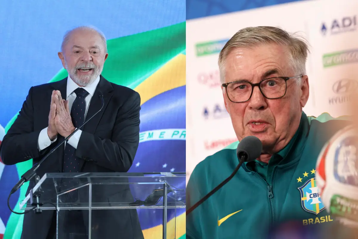 Lula, presidente de Brasil, y Acelotti, técnico de la Canarinha, Agencias