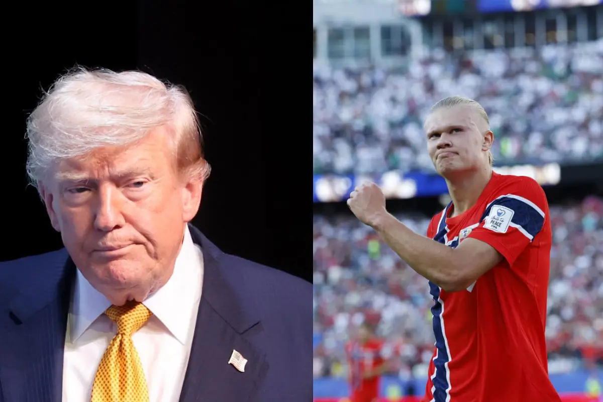 El presidente de Estados Unidos, Donald Trump, elogió a Erling Haaland, delantero estrella de Noruega, 