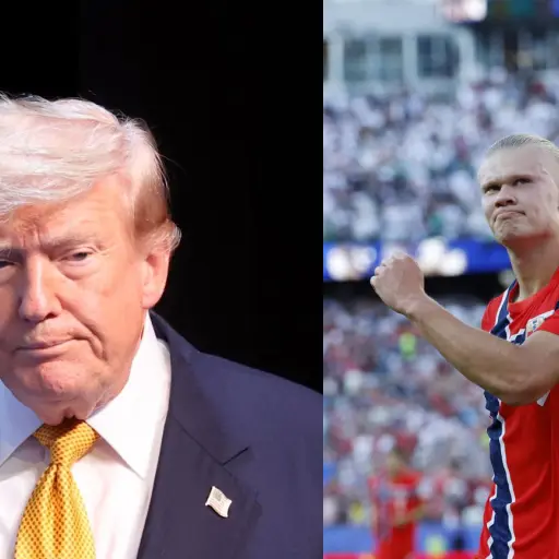 El presidente de Estados Unidos, Donald Trump, elogió a Erling Haaland, delantero estrella de Noruega ,