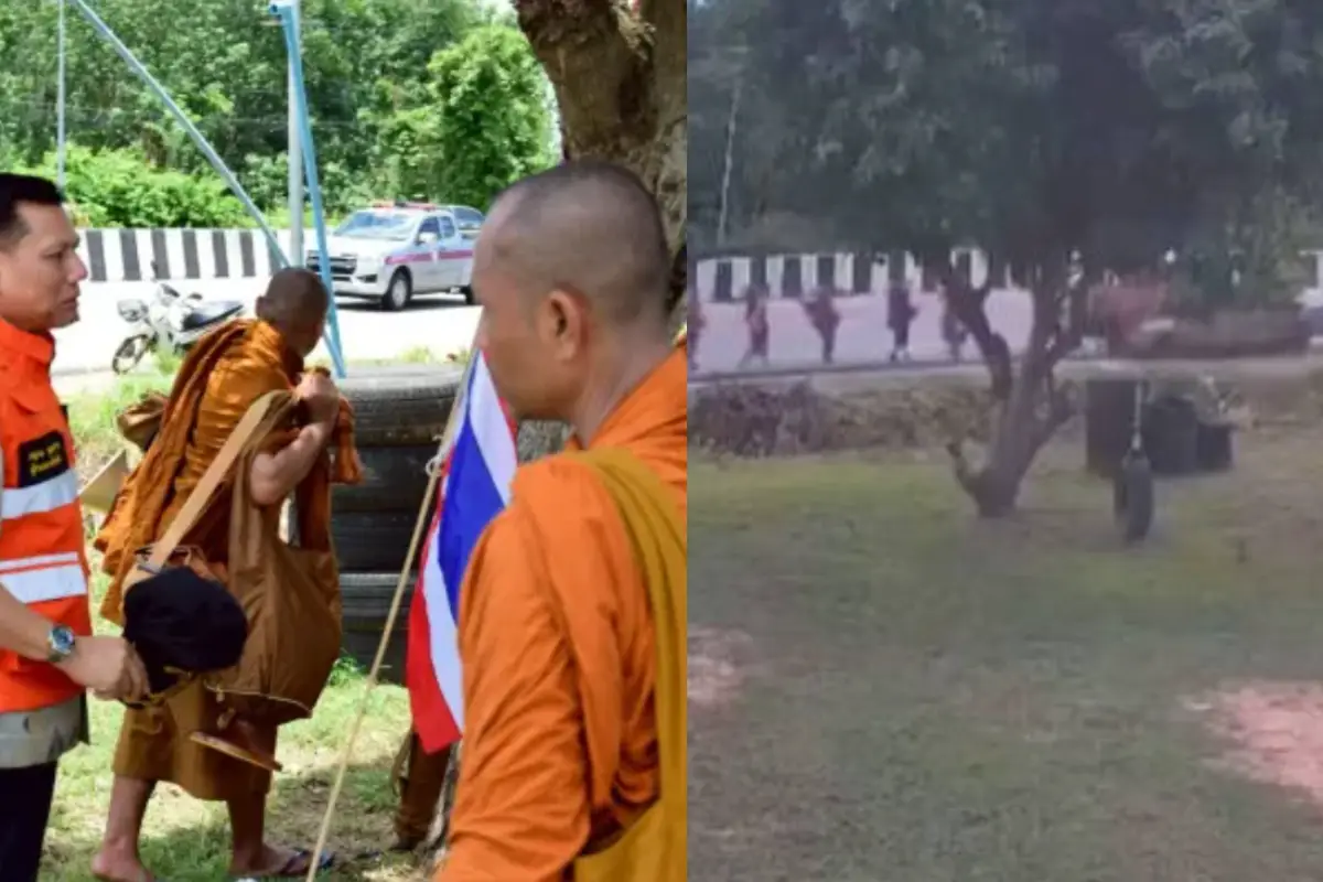 Monjes budistas atropellados en Tailandia,
