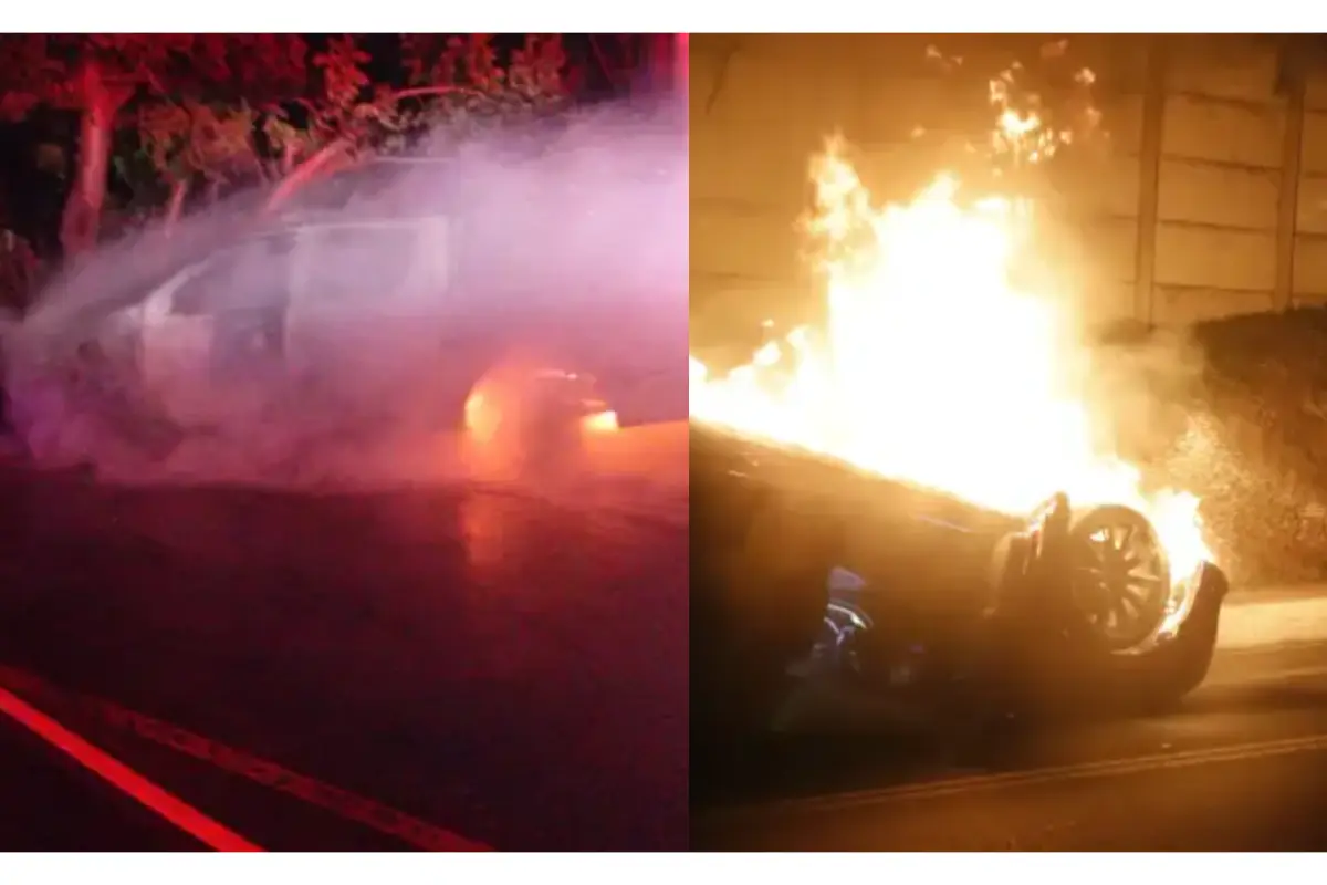 Incendios vehiculares en Santa Rosa y Guatemala., 