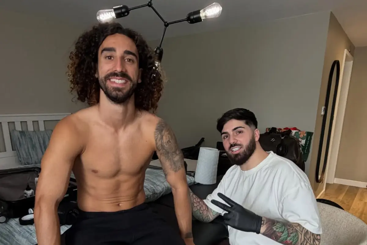 Cucurella cumple su promesa y se tatúa el rostro de Luis de la Fuente - instagram @cucurella3