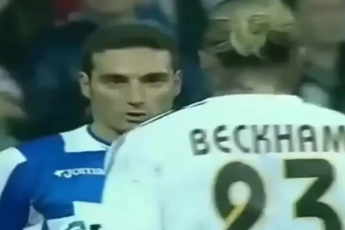 Scaloni y Beckham, Captura de pantalla