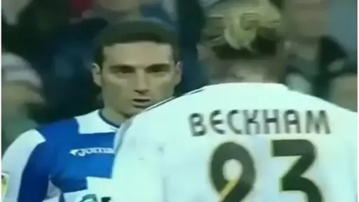 Scaloni vs. Beckham: el fuerte cruce que volvió a ser viral 23 años después