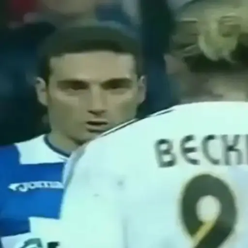 Scaloni y Beckham ,Captura de pantalla