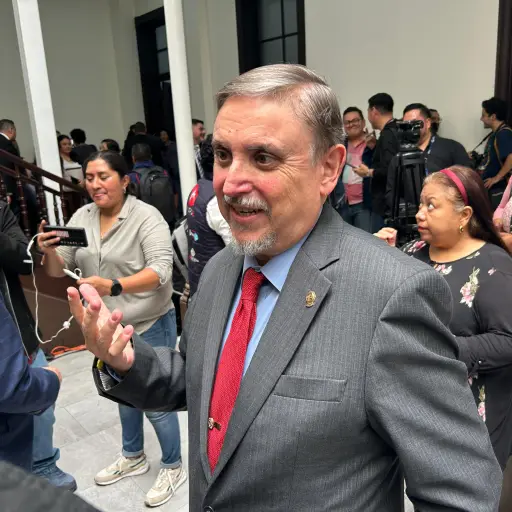 Miquel Cortés, rector de la Universidad Rafael Landívar, quien fue electo por el Foro de Rectores para presidir la comisión de postulación para Contralor General 2026. ,Omar Solís/Emisoras Unidas