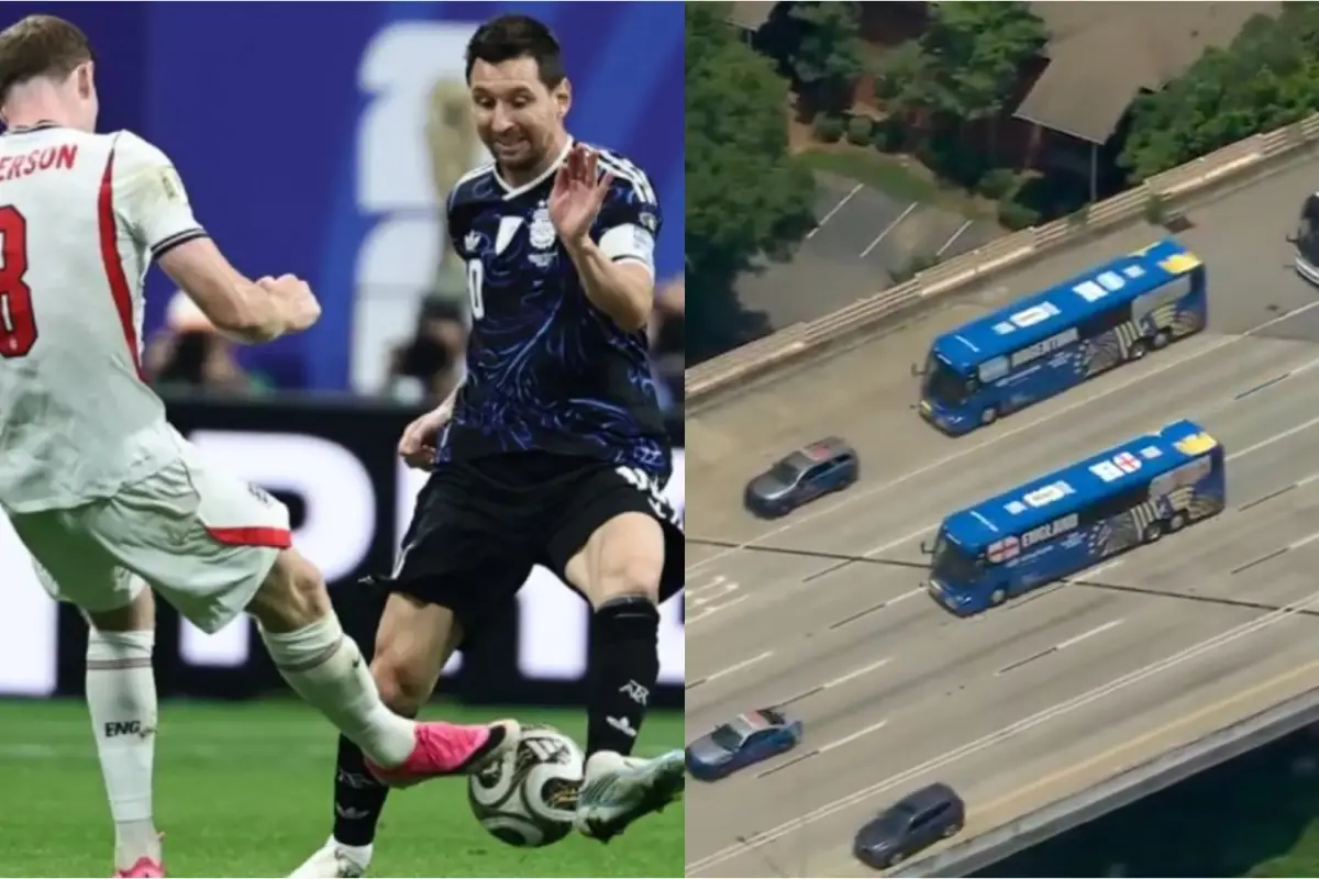 El curioso momento de los autobuses de Argentina e Inglaterra previo a la semifinal del Mundial 2026, Redes