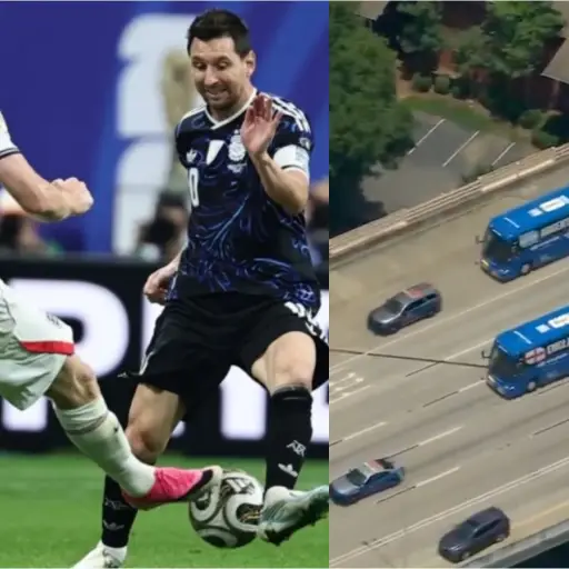 El curioso momento de los autobuses de Argentina e Inglaterra previo a la semifinal del Mundial 2026 ,Redes