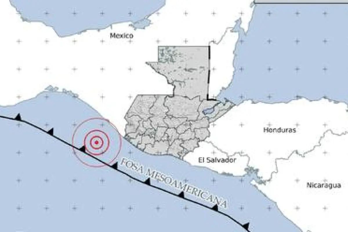 Temblor de magnitud 7.4 en costas entre México y Guatemala., Insivumeh