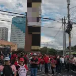 Manifestación: Salubristas se concentran en calzada Rooseveltt