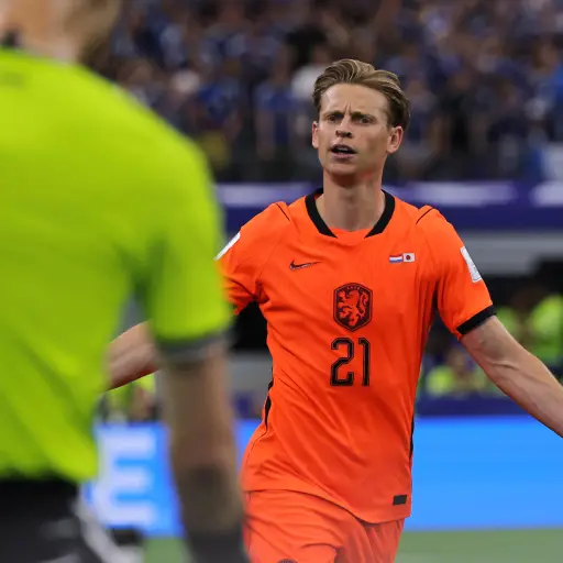 El jugador del Barcelona Frenkie de Jong en un partido del Mundial 2026 con su selección, Países Bajos - EFE