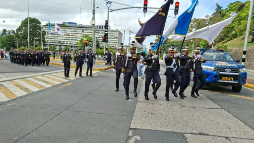 PNC celebra su 29 aniversario con desfile en el centro cívico