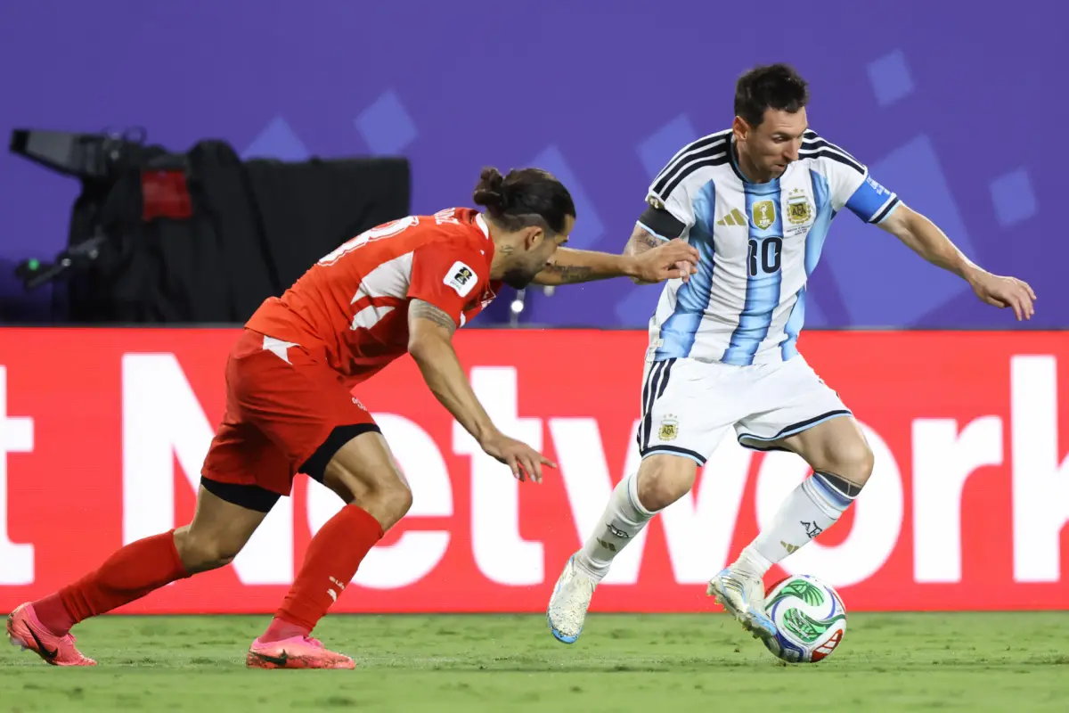 Messi durante el juego de cuartos de final del Mundial 2026 entre Argentina y Suiza., EFE