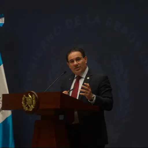 El ministro de Gobernación, Marco Antonio Villeda, en conferencia de prensa el lunes 13 de julio de 2026 en el Palacio Nacional de la Cultura. ,Omar Solís/Emisoras Unidas