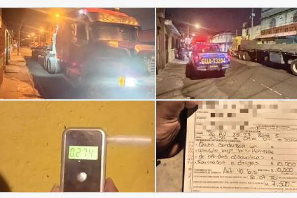Uno de los conductores de los cabezales dio positivo en la prueba de alcoholemia., PMT capitalina/Montejo