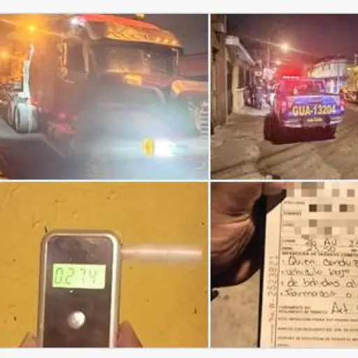 Uno de los conductores de los cabezales dio positivo en la prueba de alcoholemia. ,PMT capitalina/Montejo