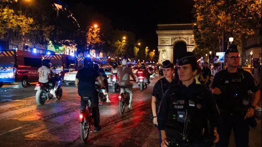 Festejos del Francia semifinalista de una persona fallecida