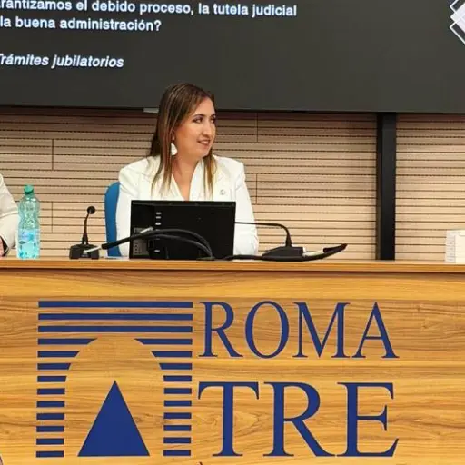 La presidenta del Organismo Judicial, Claudia Paredes, participó en un seminario en Roma, Italia, en julio de 2026. ,OJ