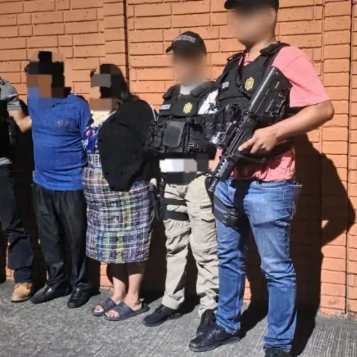 La PNC informó que los detenidos fingieron un secuestro para exigir dinero a familiares. ,PNC de Guatemala.