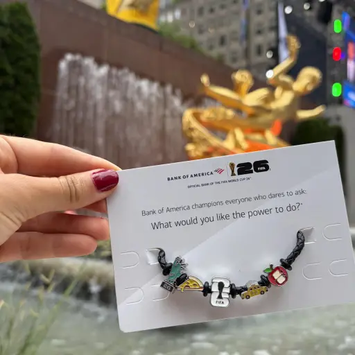 Fotografía que muestra una pulsera del Mundial 2026 en Nueva York, Estados Unidos ,EFE