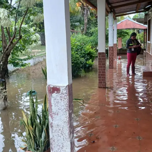 Las inundaciones afectaron varios municipios de Izabal y Alta Verapaz en horas recientes. ,Conred.
