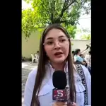 La viuda del alcalde Nelson Luciano Marroquín recibió protección al momento de las detonaciones. ,Captura de pantalla.