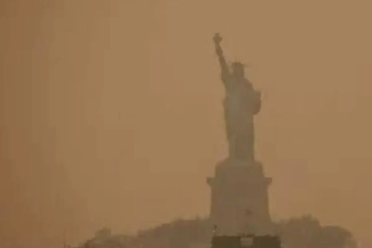 El humo de los incendios en Canadá., Redes sociales.